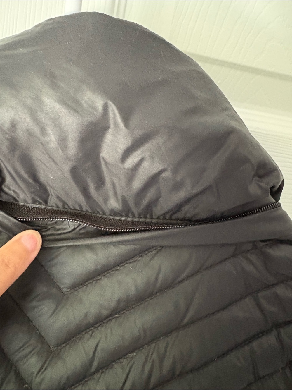 Michael Kors Packable Down Puffer full zip jacket coat women sz M missing hoodie - Picture 8 of 8
